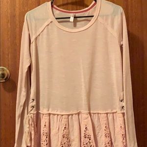 Plush pink long sleeve